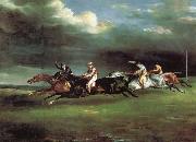 Theodore Gericault The Derby at epson painting